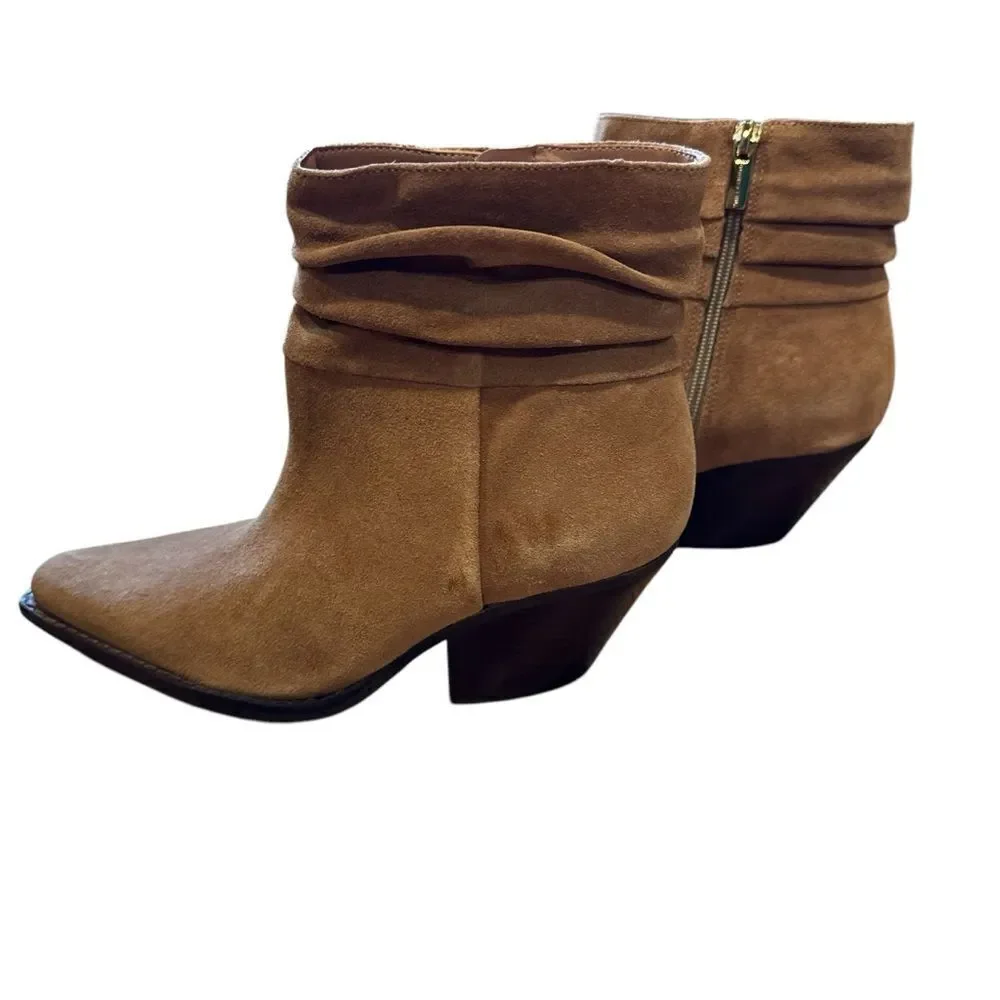 Revolve Vince Camuto Nerlinji Leather Suede Slouch Ankle Western Boot NWOT